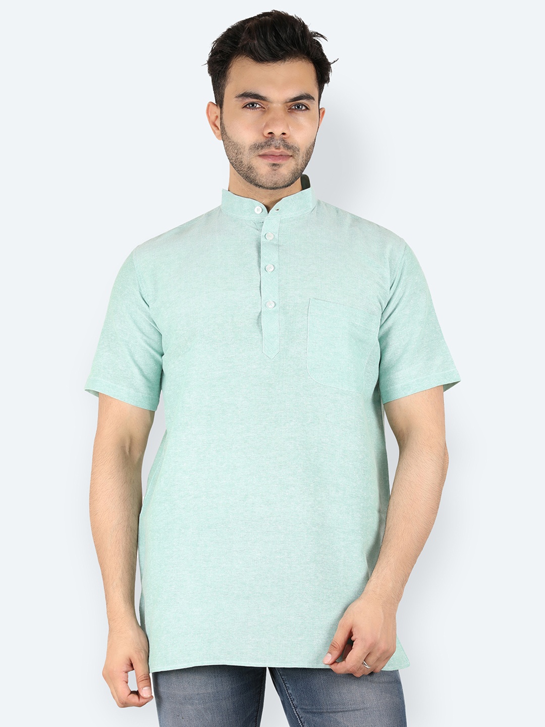 

Latest Chikan Garments Men Green Thread Work Kurta