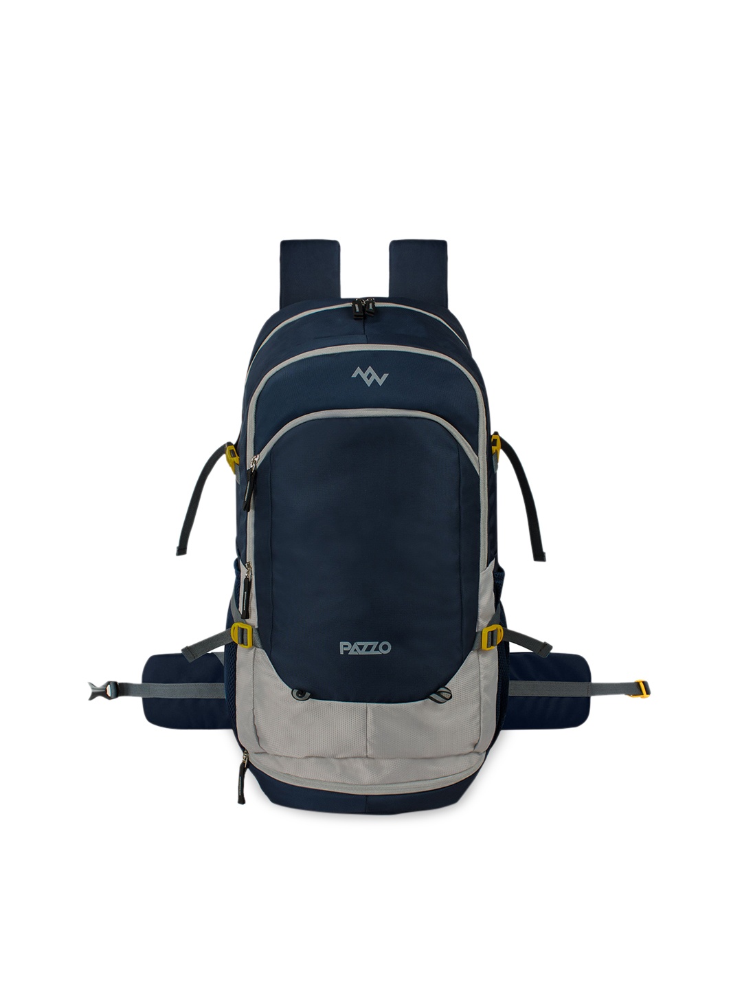 

PAZZO Unisex Grey & Navy Blue Colourblocked Backpack