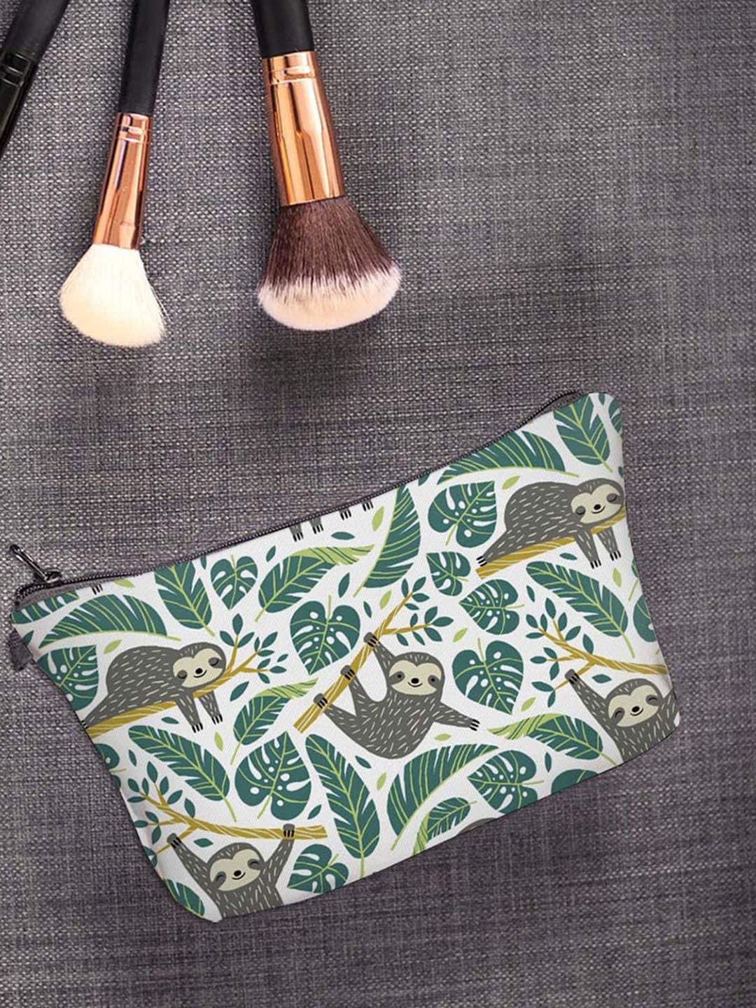 

HOUSE OF QUIRK Green Printed Multipurpose Makeup Cosmetic Organisers