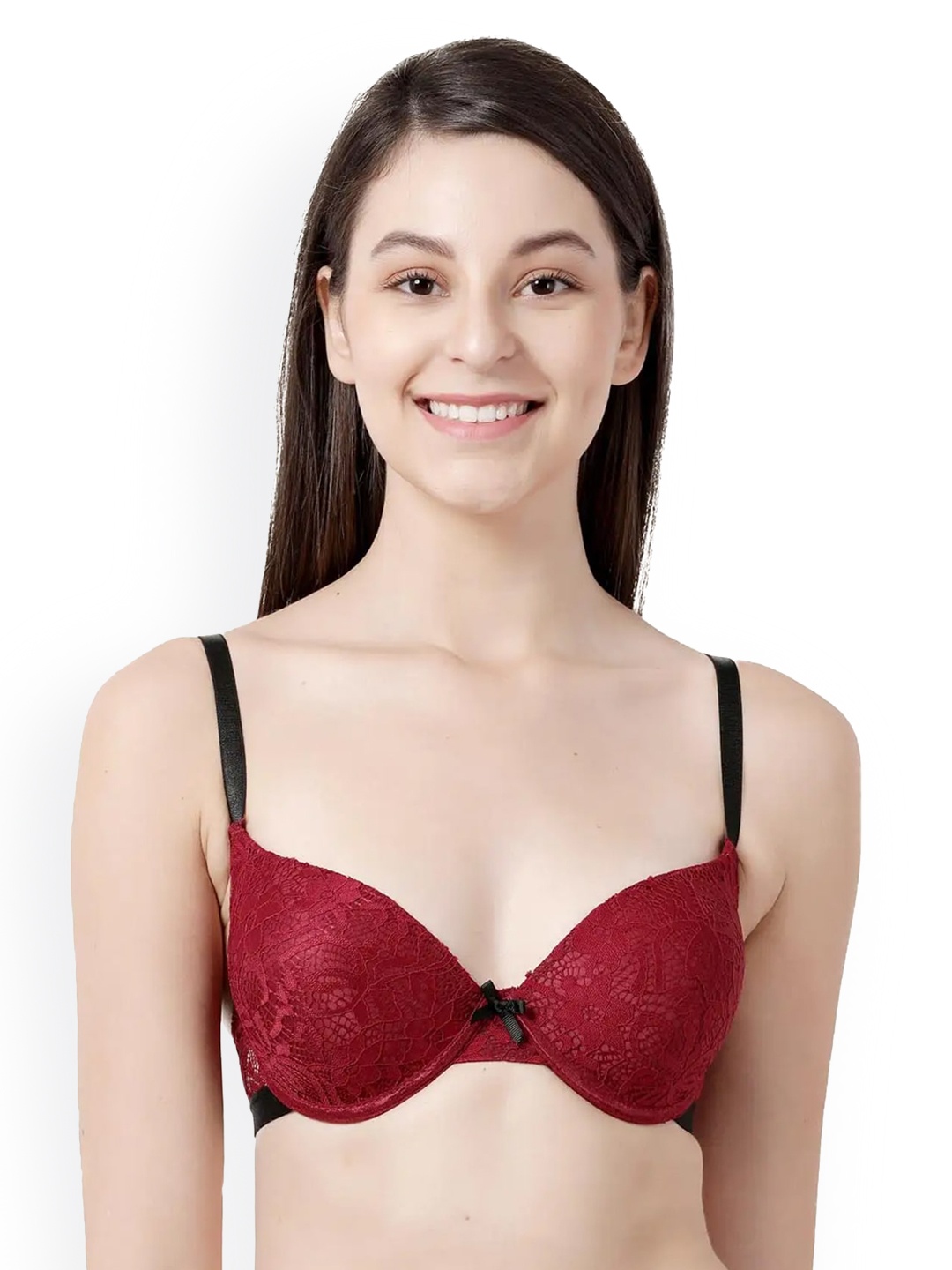 

Susie Maroon Bra Underwired Lightly Padded