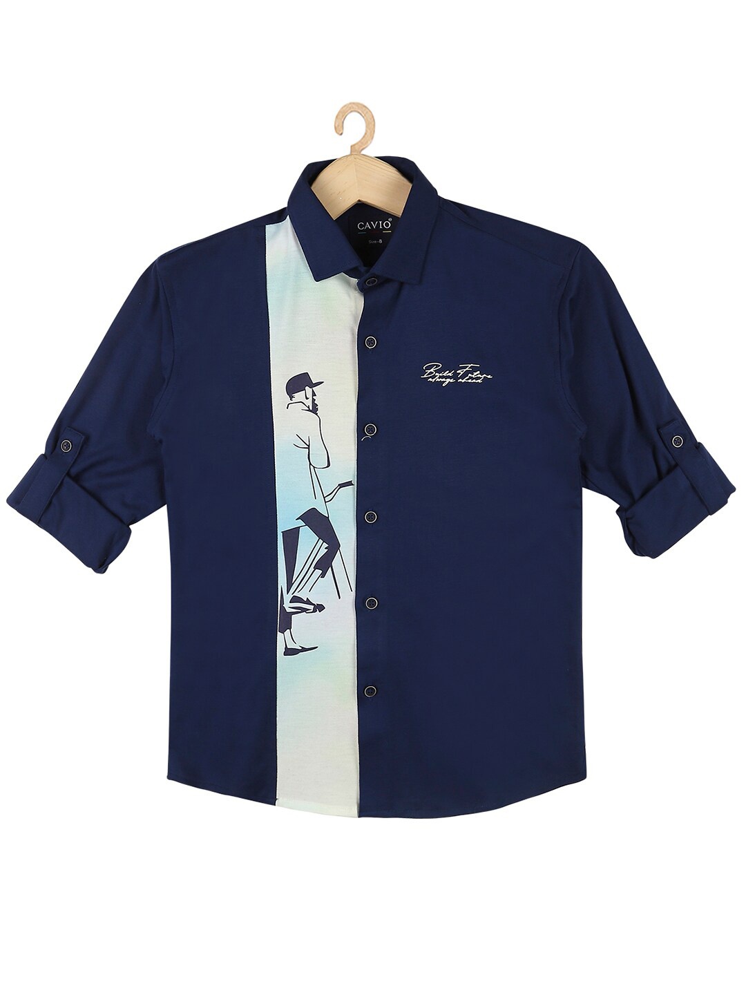 

CAVIO Boys Blue Casual Shirt