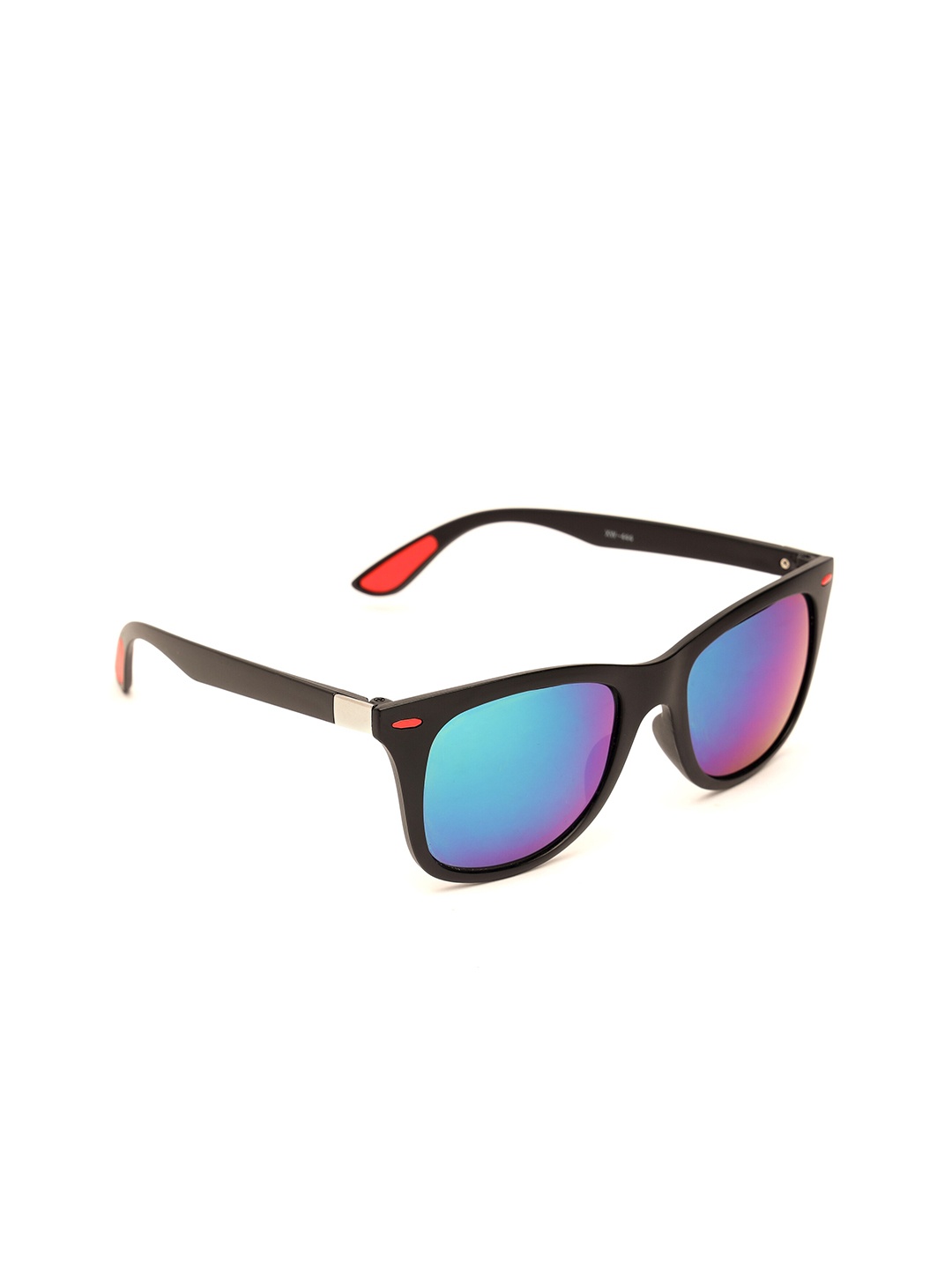 

FUZOKU Unisex Blue Lens & Black Wayfarer Sunglasses with UV Protected Lens