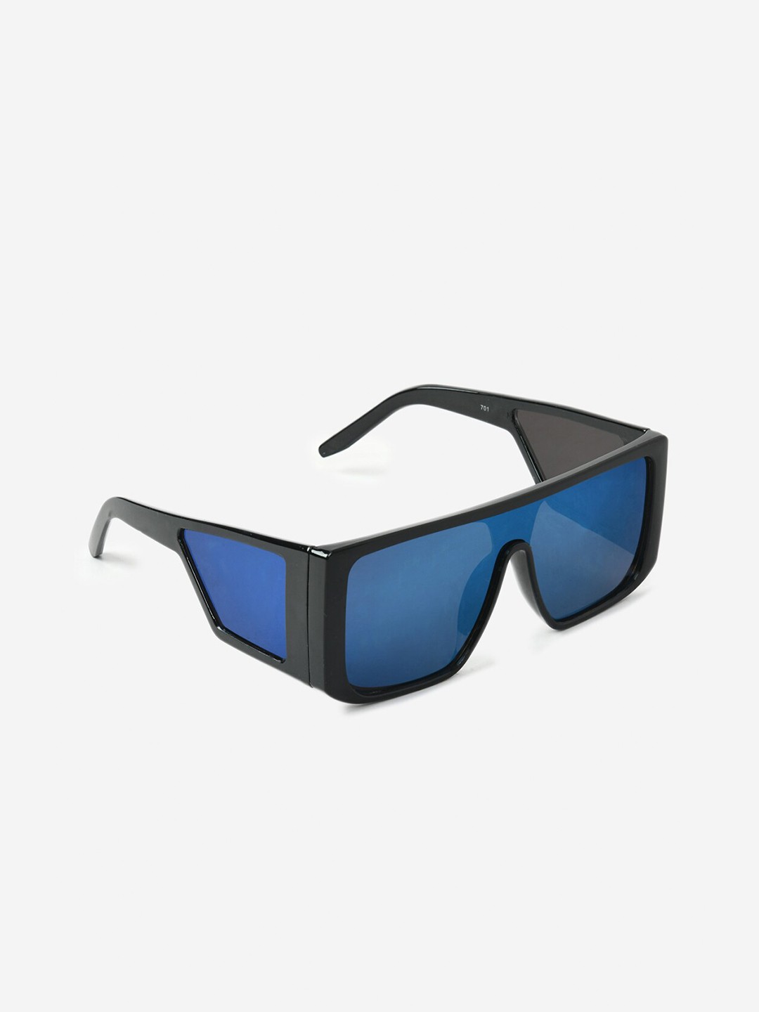 

FUZOKU Unisex Blue Lens & Black Square Sunglasses with UV Protected Lens-FZKSS2022232