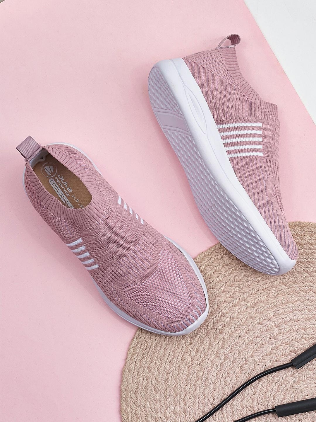 

Duke Women Pink Textile Walking Shoes