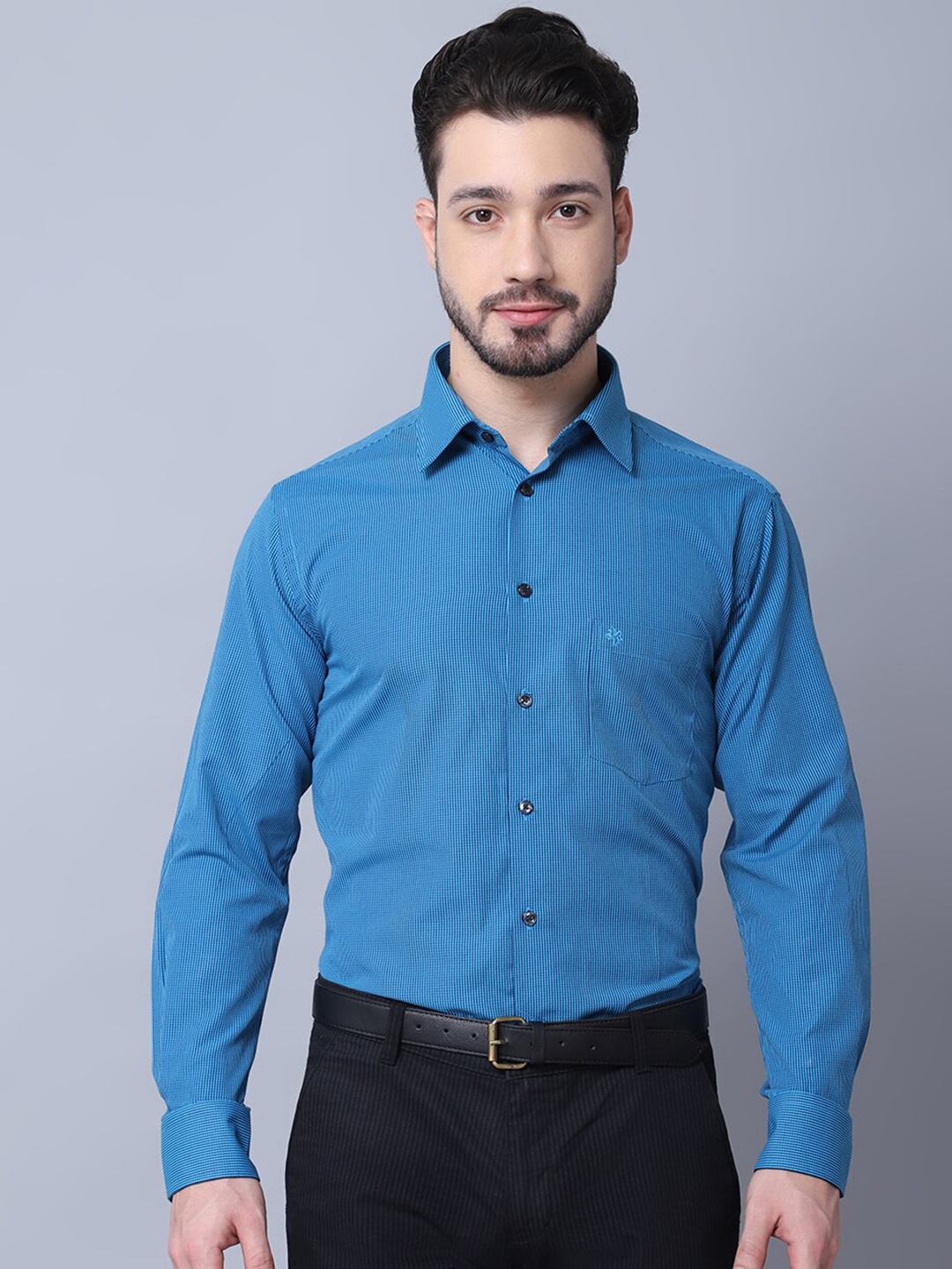 

Cantabil Men Blue Casual Shirt