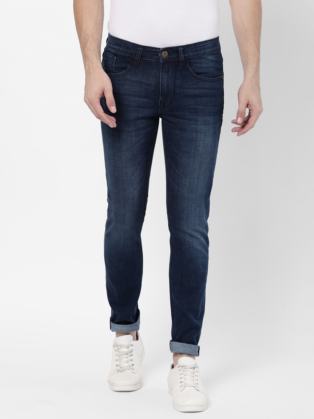 

AD By Arvind Men Blue Skinny Fit Light Fade Jeans