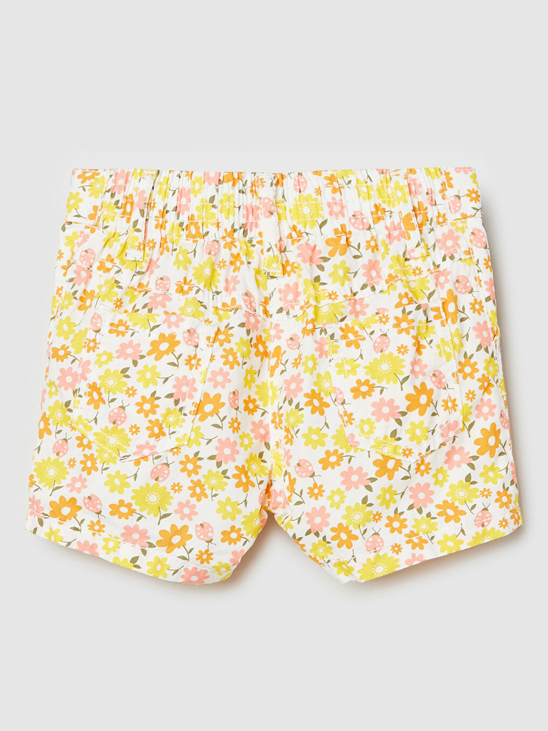 

Max Girls Yellow Floral Printed Shorts