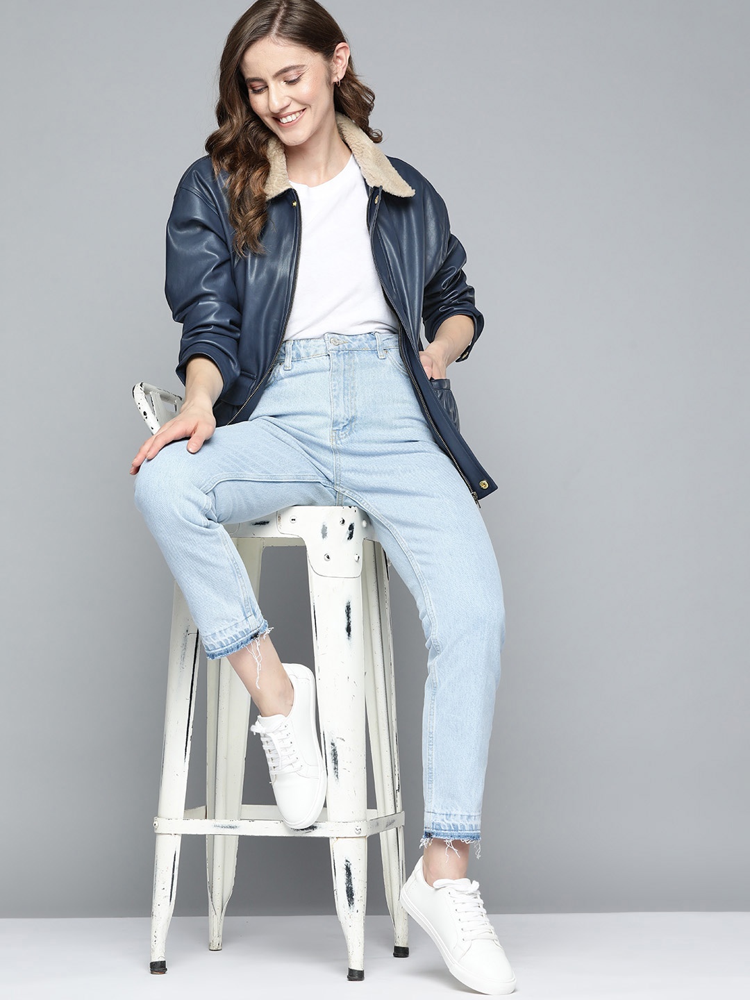 

Mast & Harbour Women Navy Blue Tailored Jacket