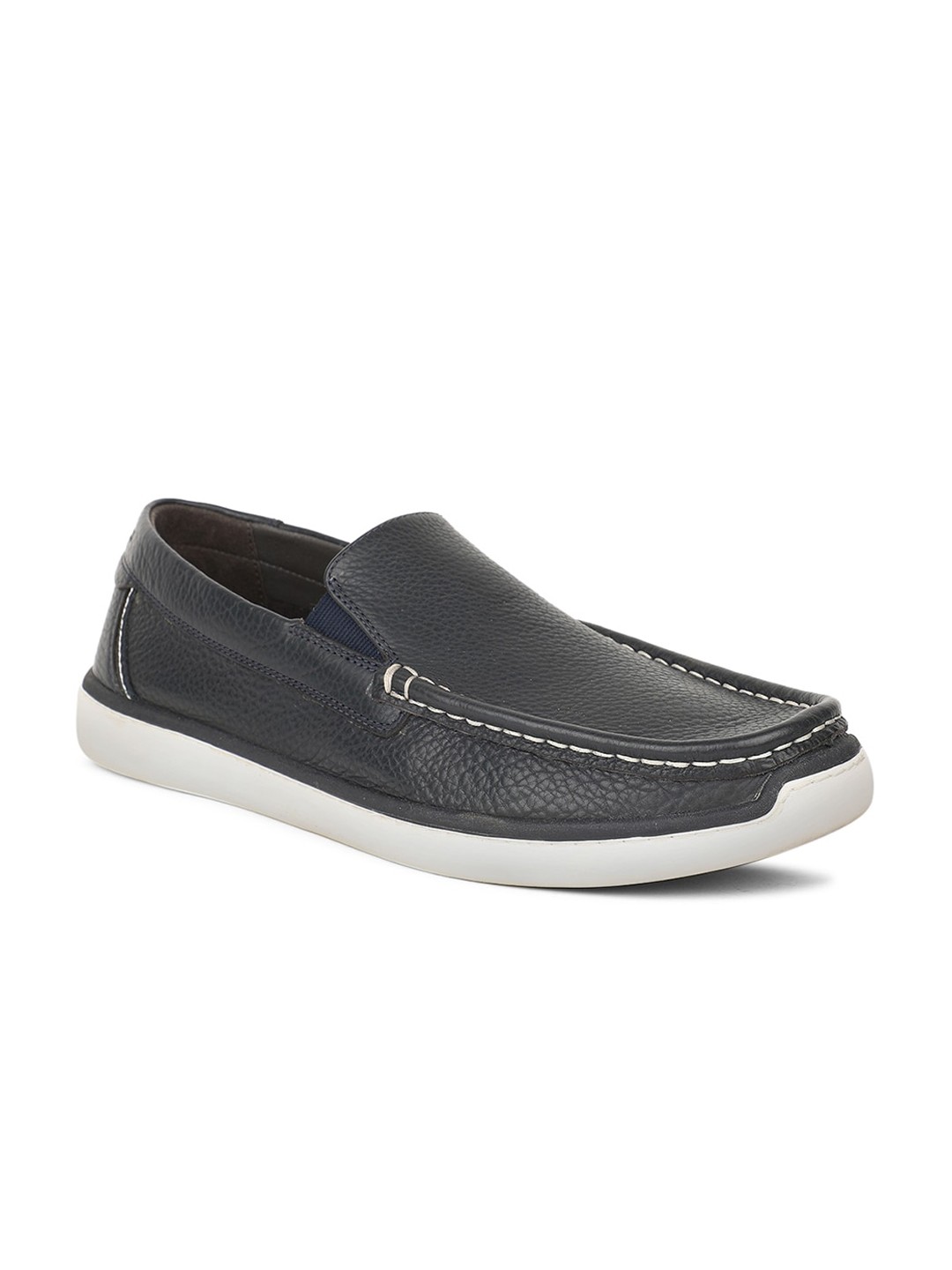 

Hush Puppies Men Blue Leather Loafers