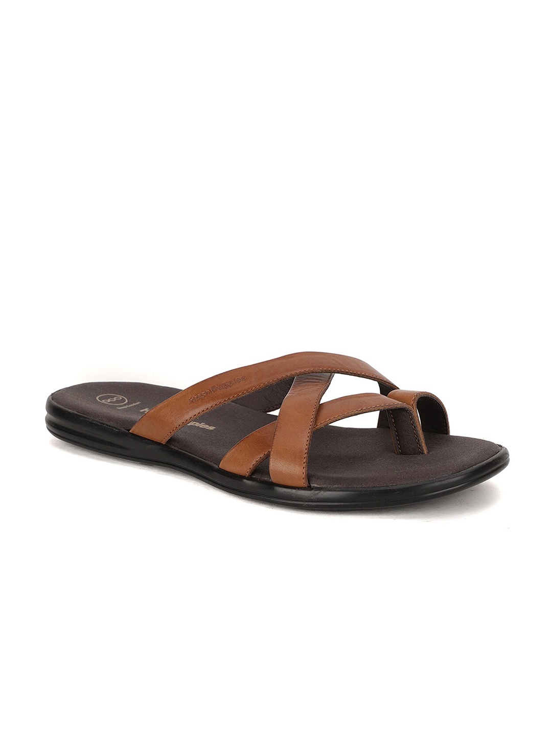 

Hush Puppies Men Tan Leather Comfort Sandals