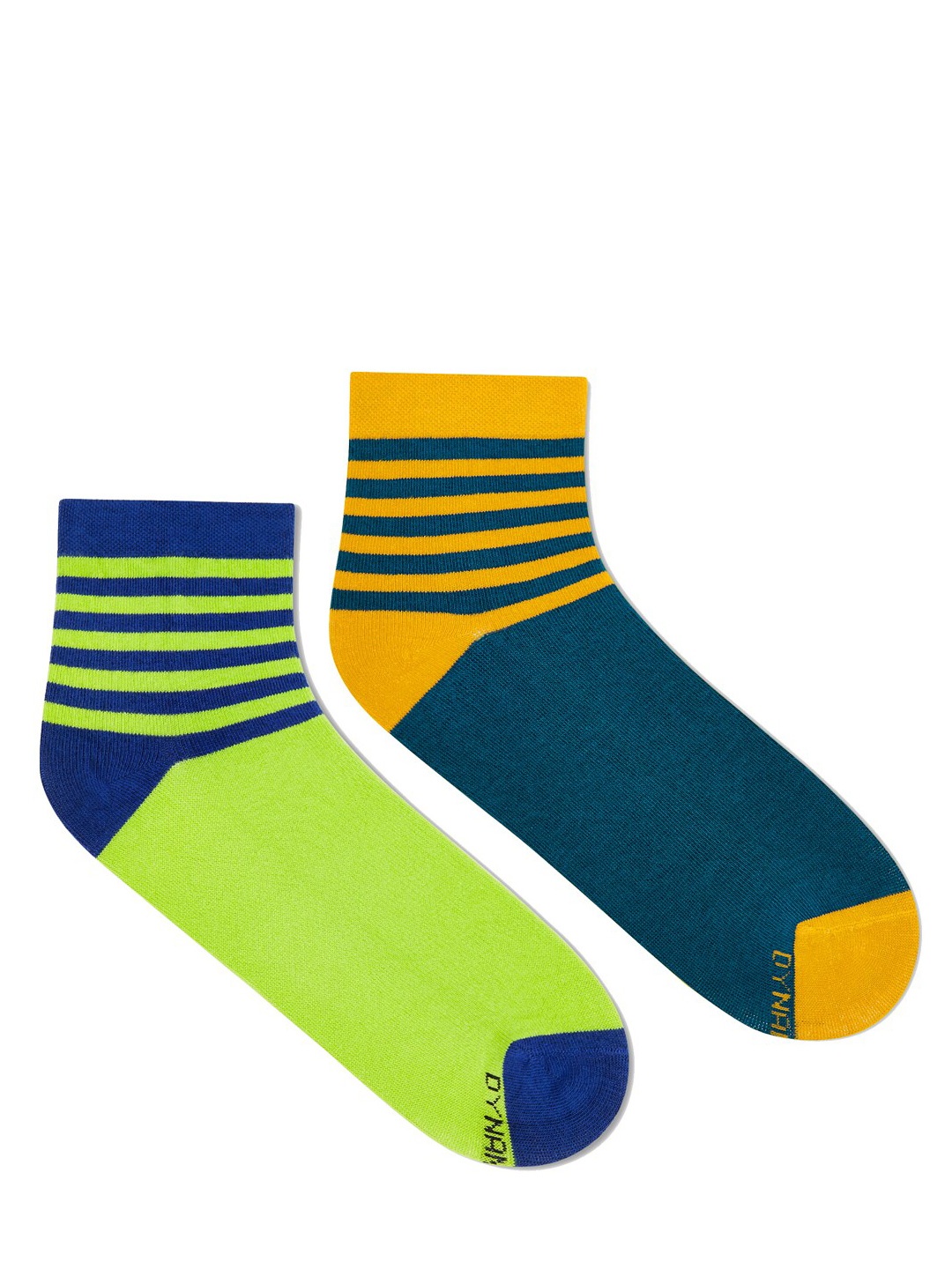 

Dynamocks Unisex Pack Of 2 Striped Ankle-Length Socks, Blue