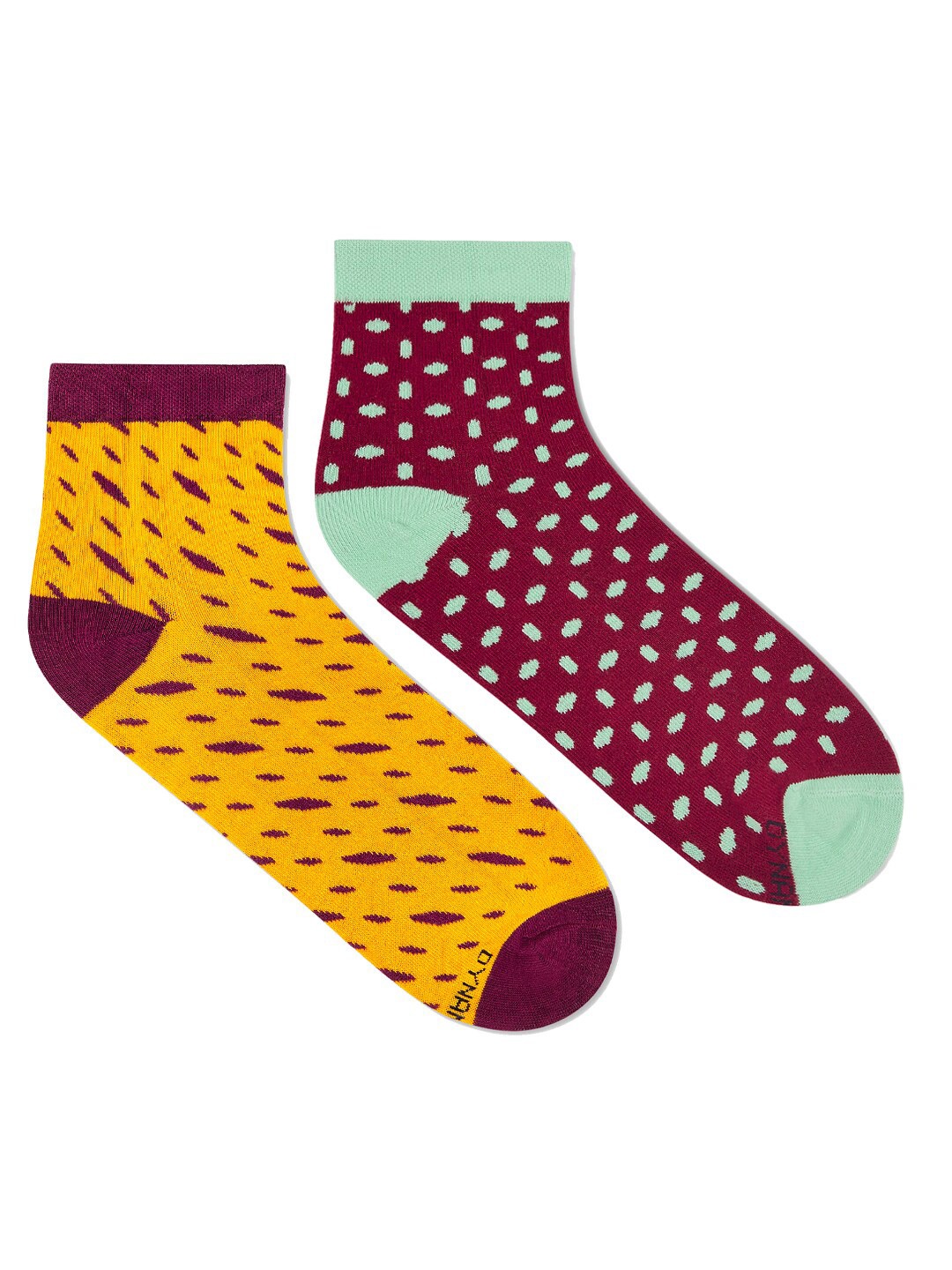 

Dynamocks Unisex Pack Of 2 Patterned Ankle-length Socks, Maroon