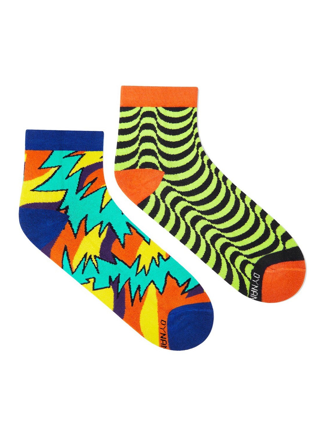 

Dynamocks Unisex Pack Of 2 Patterned Ankle-Length Socks, Green
