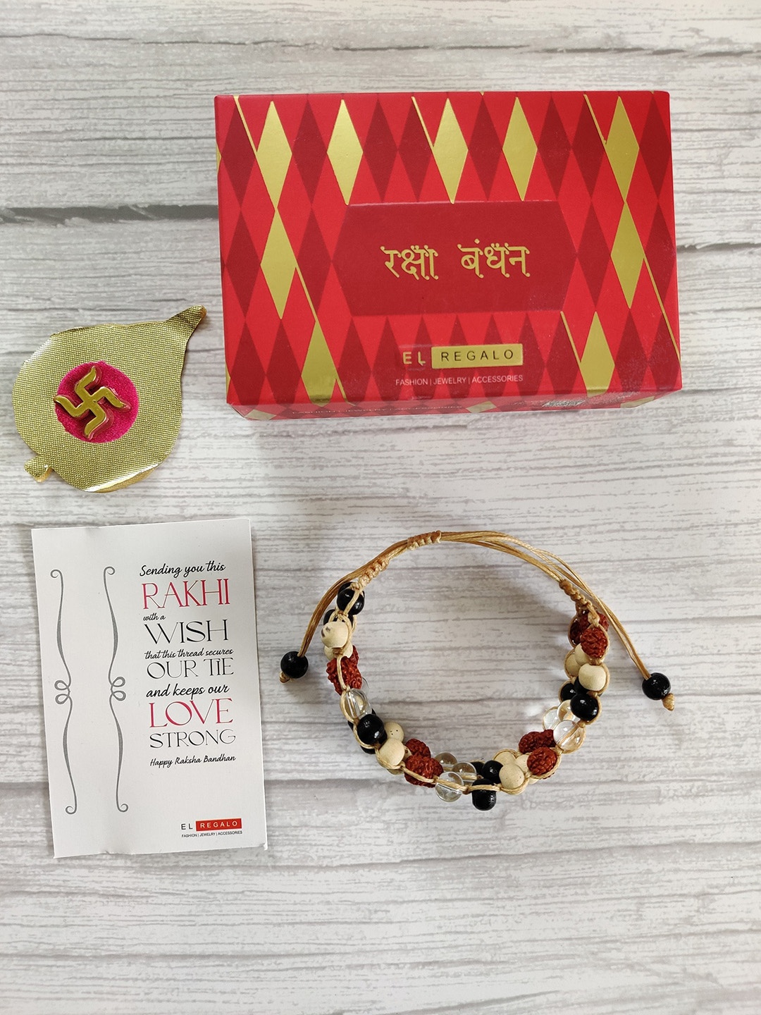 

EL REGALO Brown Rakhi Gift Set