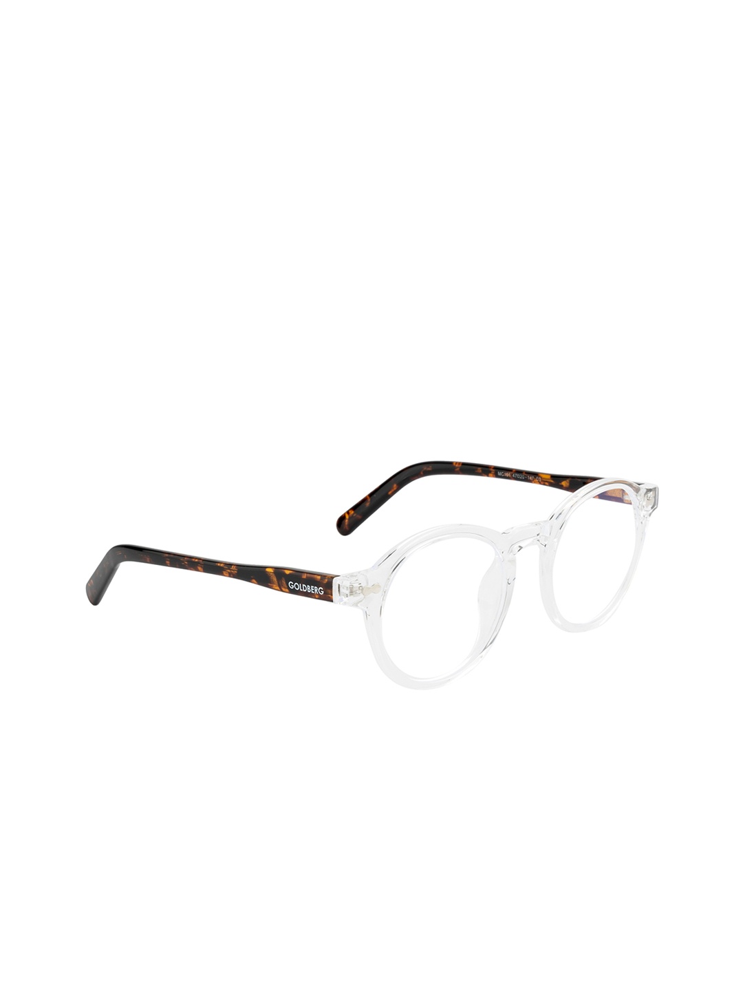 

Gold Berg Unisex Transparent & Black Full Rim Round Frames Eyeglasses