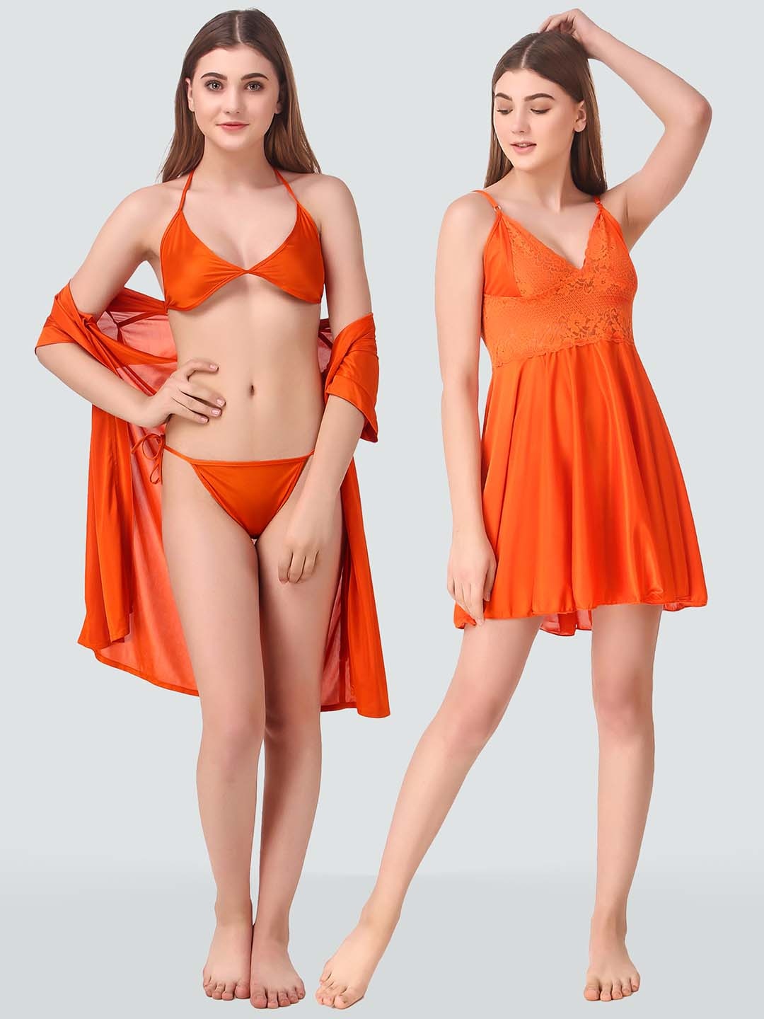 

Romaisa women Orange Nightdress