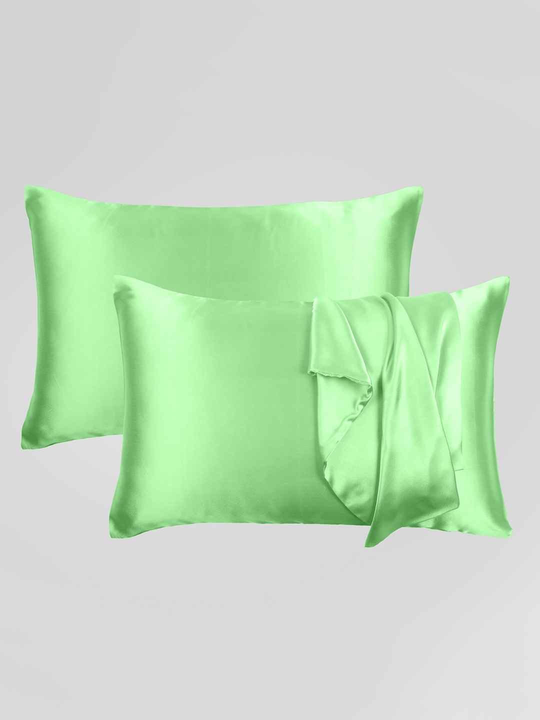 

OUSSUM Set Of 2 Green Solid Pillow Covers