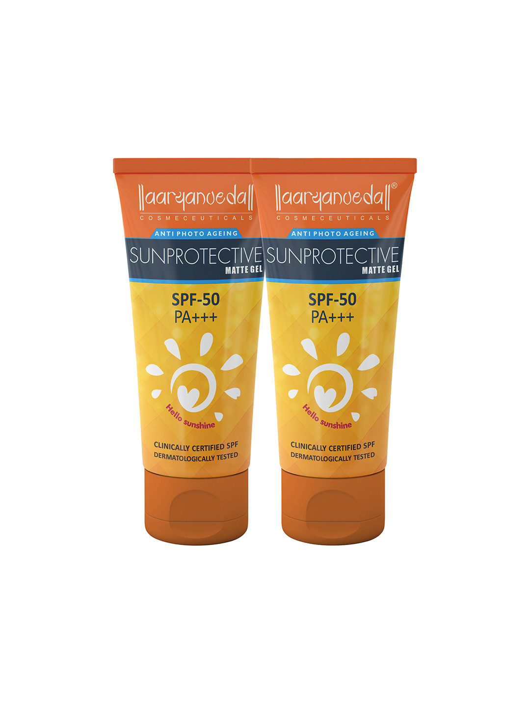 

Aryanveda Set Of 2 Sunprotective Sunscreen Spf50 PA+++ 120ml, Yellow