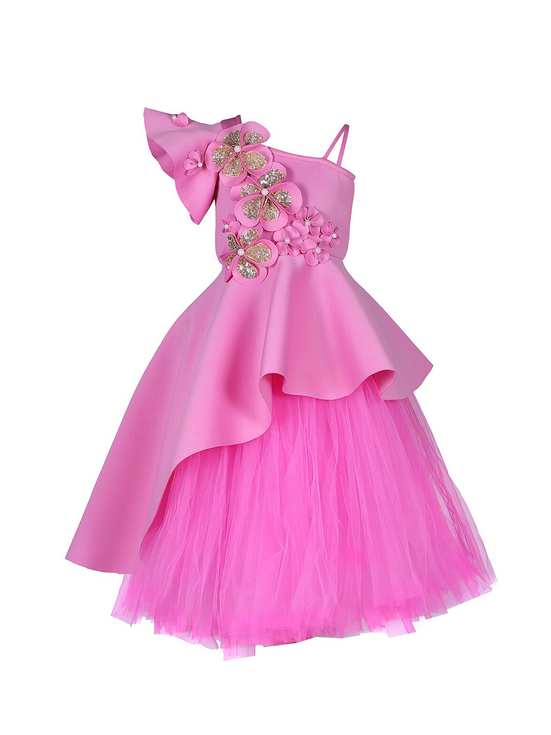 

TINY MINY ME girls Pink Embellished Maxi Dress