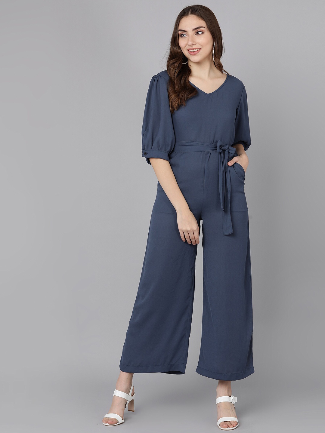 

Fashfun women's Blue Basic Jumpsuit