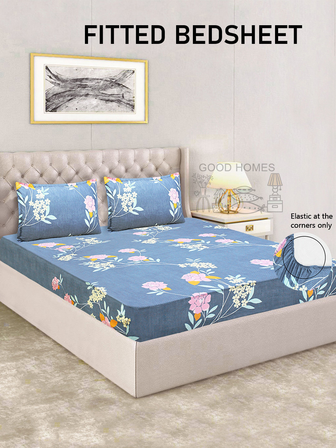 

Good Homes by Home Candy Unisex Multi Bedsheets, Blue