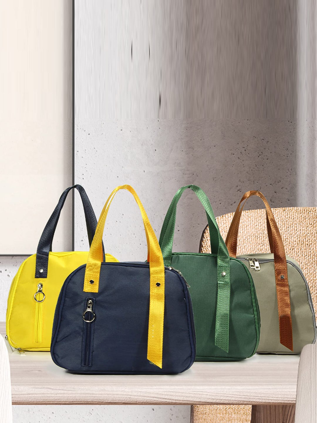 

HOUSE OF QUIRK Green Solid Lunch Bag Organisers