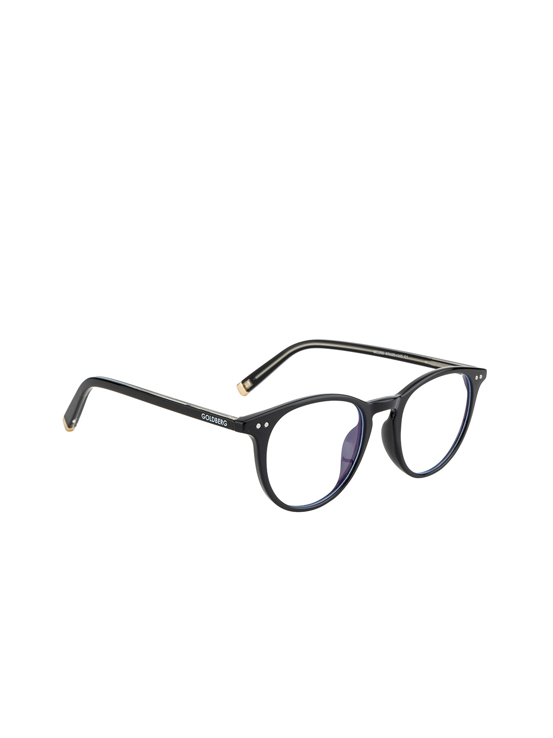 

Gold Berg Unisex Black Full Rim Round Frames Eyeglasses