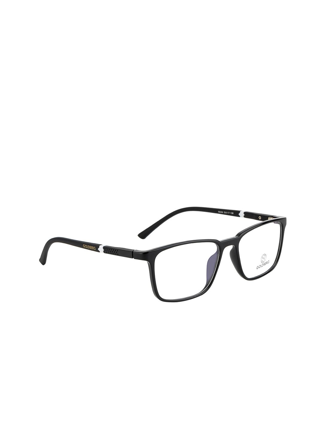 

Gold Berg Unisex Black & White Full Rim Wayfarer Frames Eyeglasses
