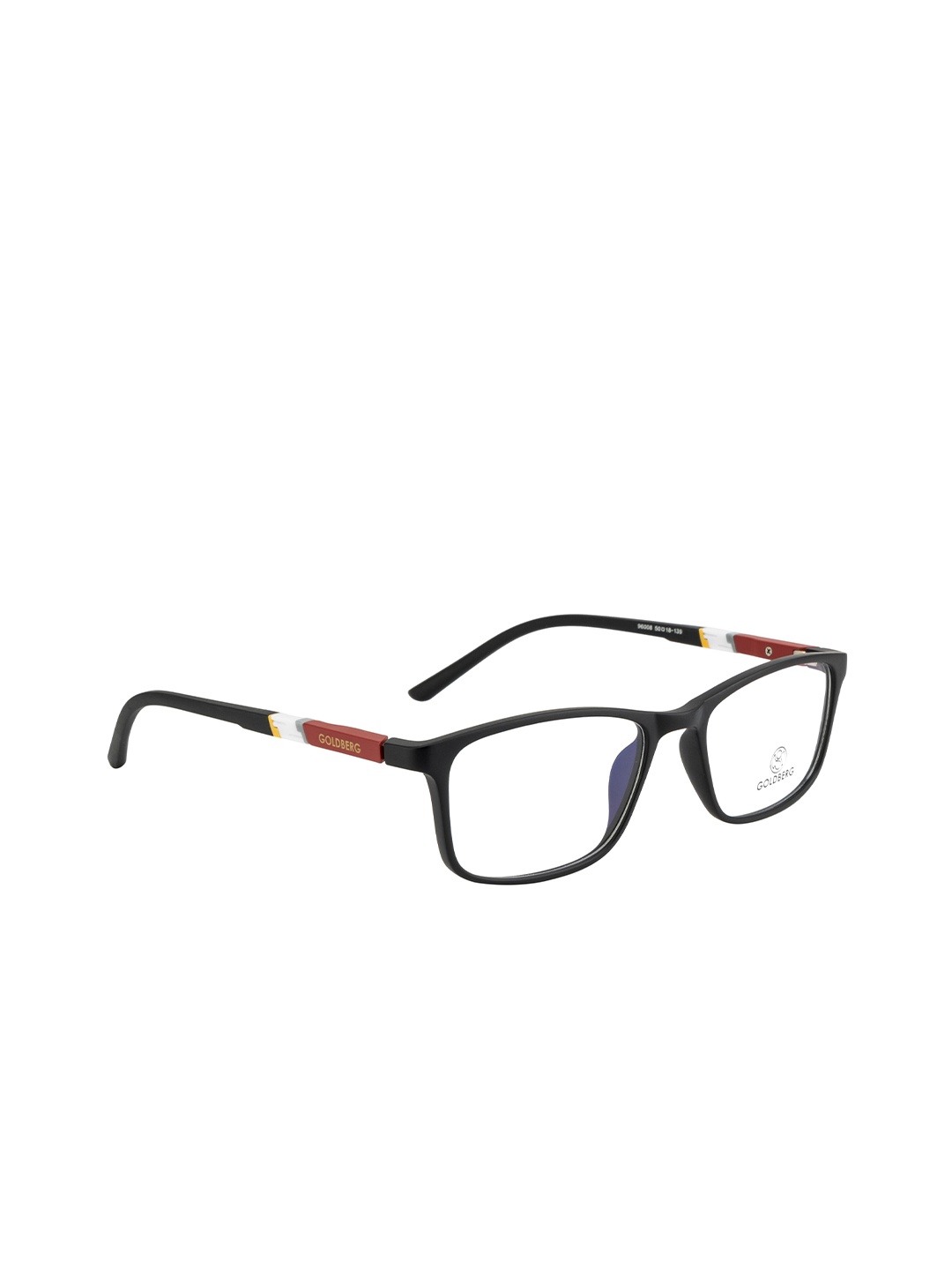 

Gold Berg Unisex Black Colourblocked Full Rim Wayfarer Frames Eyeglasses