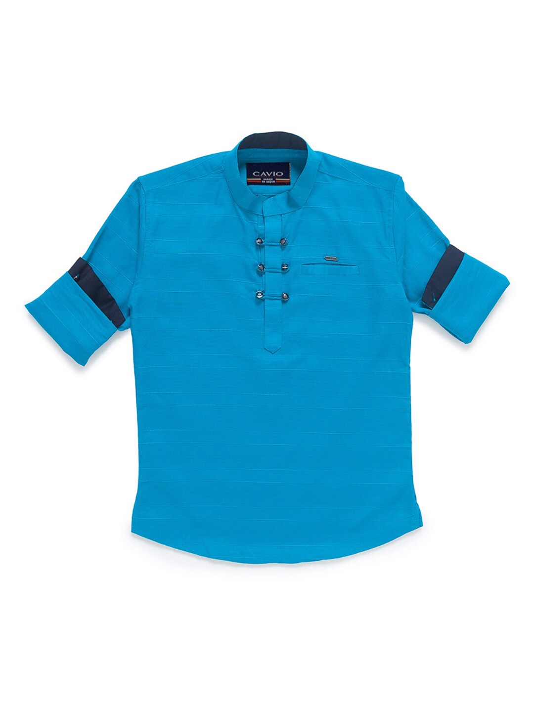 

CAVIO Boys Blue Pure Cotton Casual Shirt