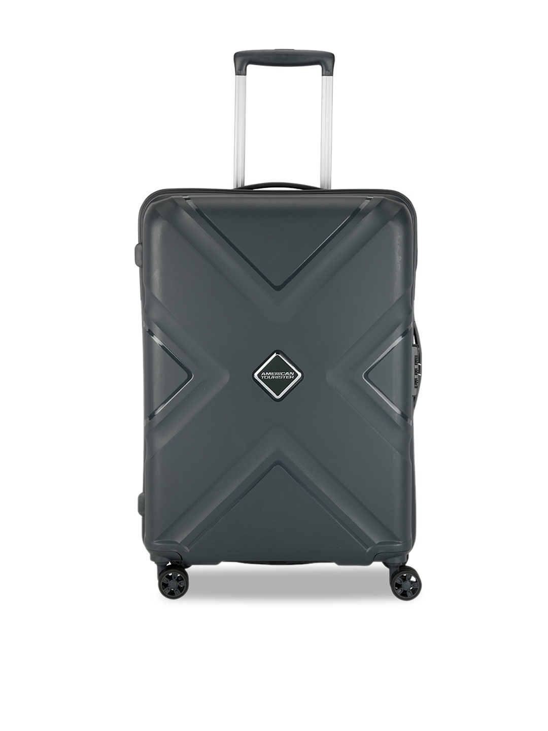 

AMERICAN TOURISTER KROSSPLUS Textured Hard-Sided Trolley Bag, Black