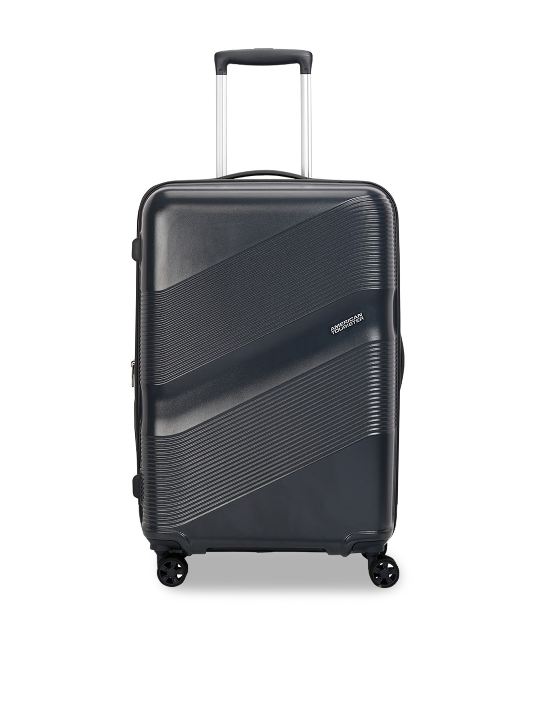 

AMERICAN TOURISTER Grey Textured Hard-Sided Cabin Trolley Bag