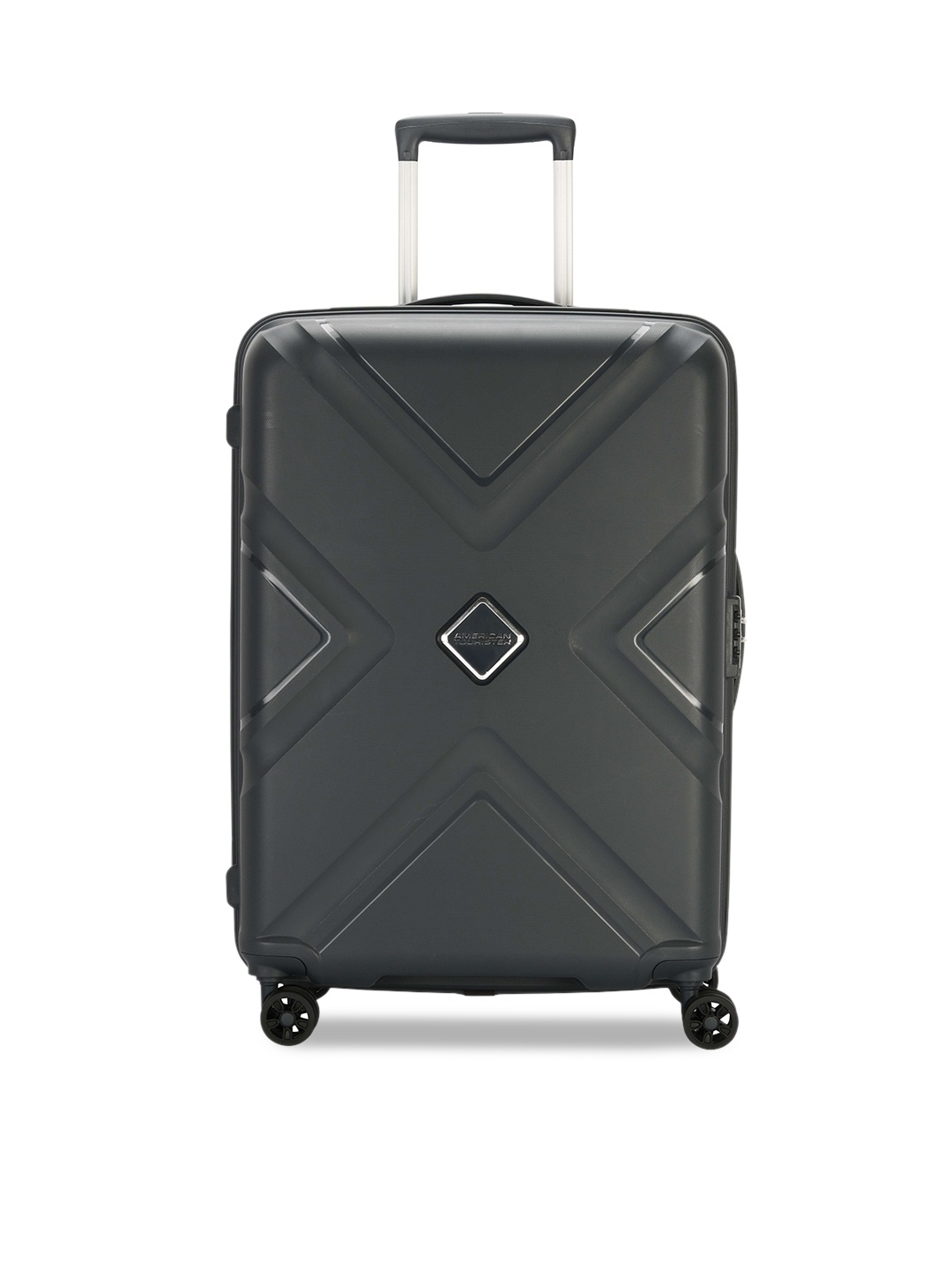 

AMERICAN TOURISTER KROSSPLUS Textured Hard-Sided Trolley Bag, Black