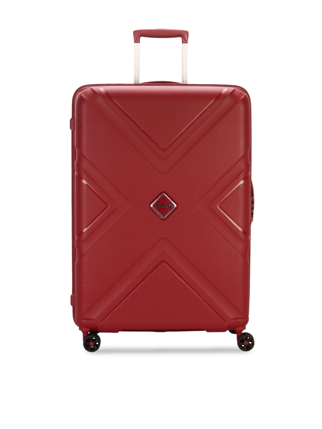 

AMERICAN TOURISTER KROSSPLUS Textured Hard-Sided Trolley Bag, Red