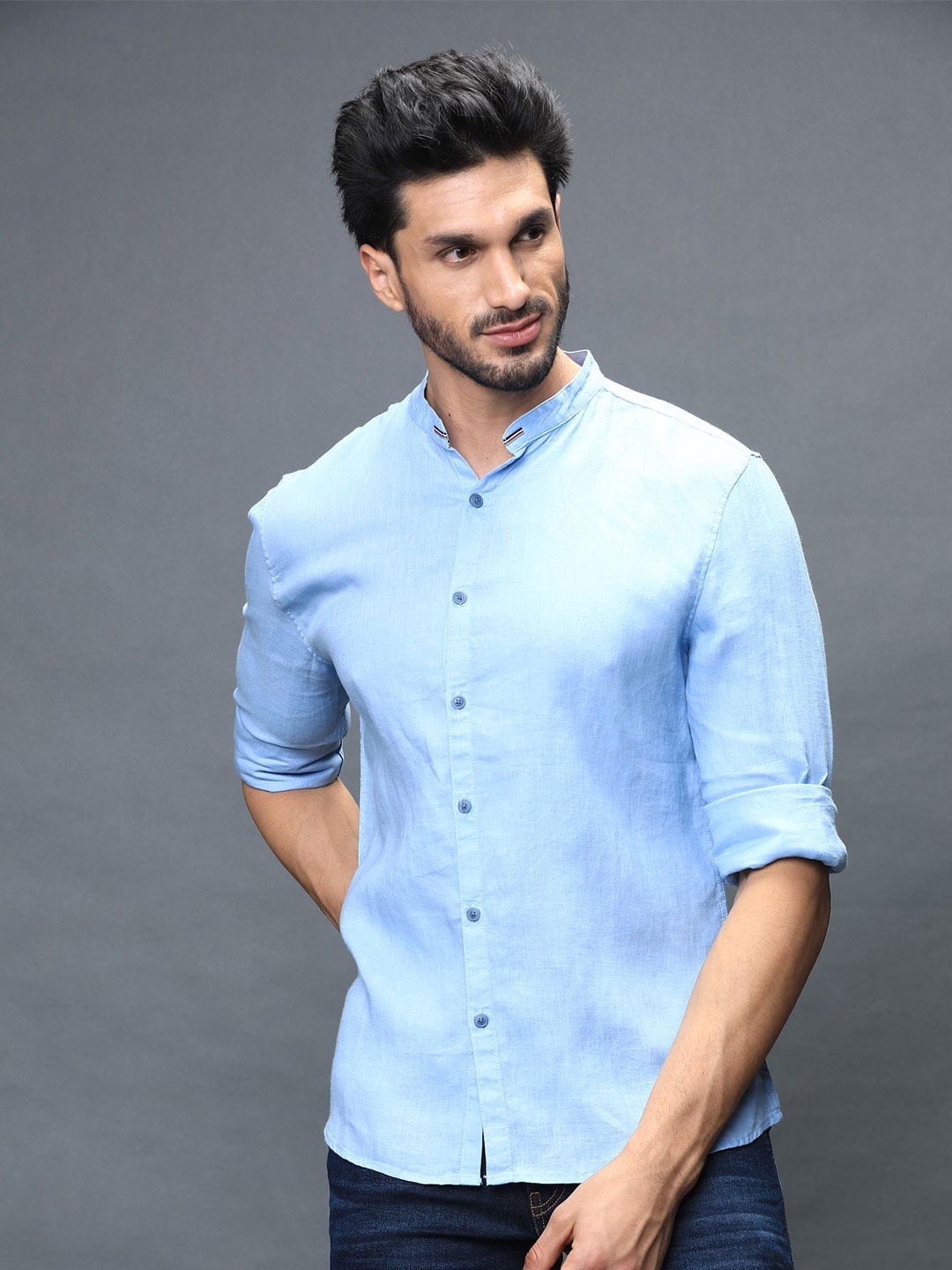 

IDENTITI Men Blue Slim Fit Casual Shirt