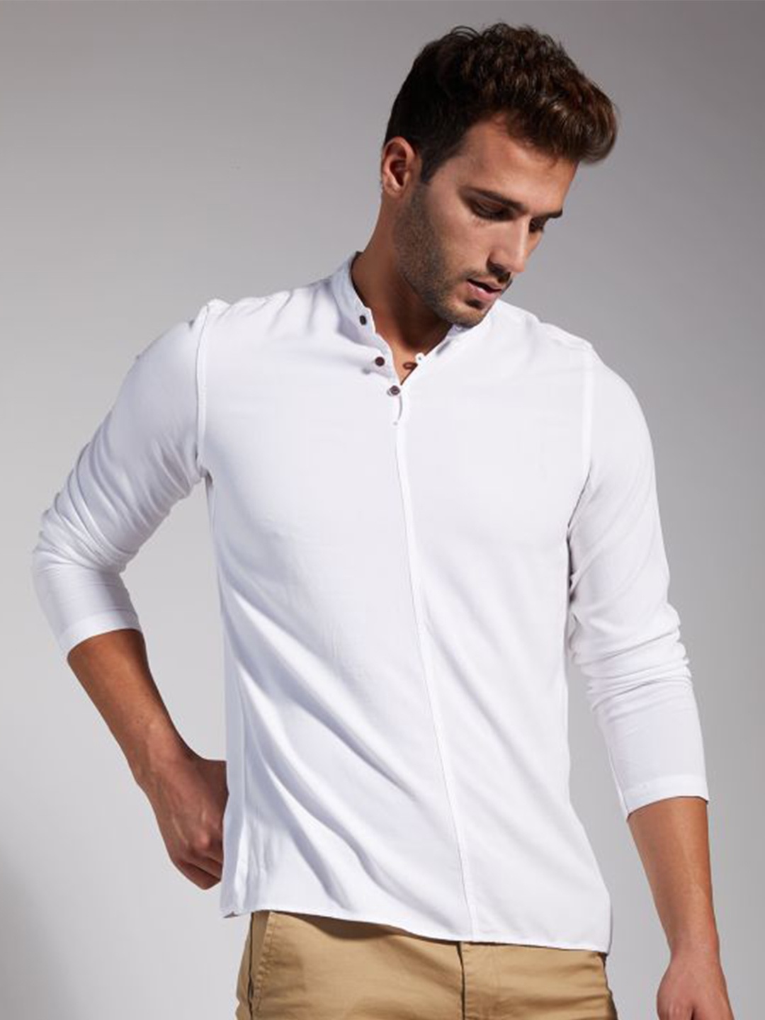 

IDENTITI Men White Slim Fit Casual Shirt