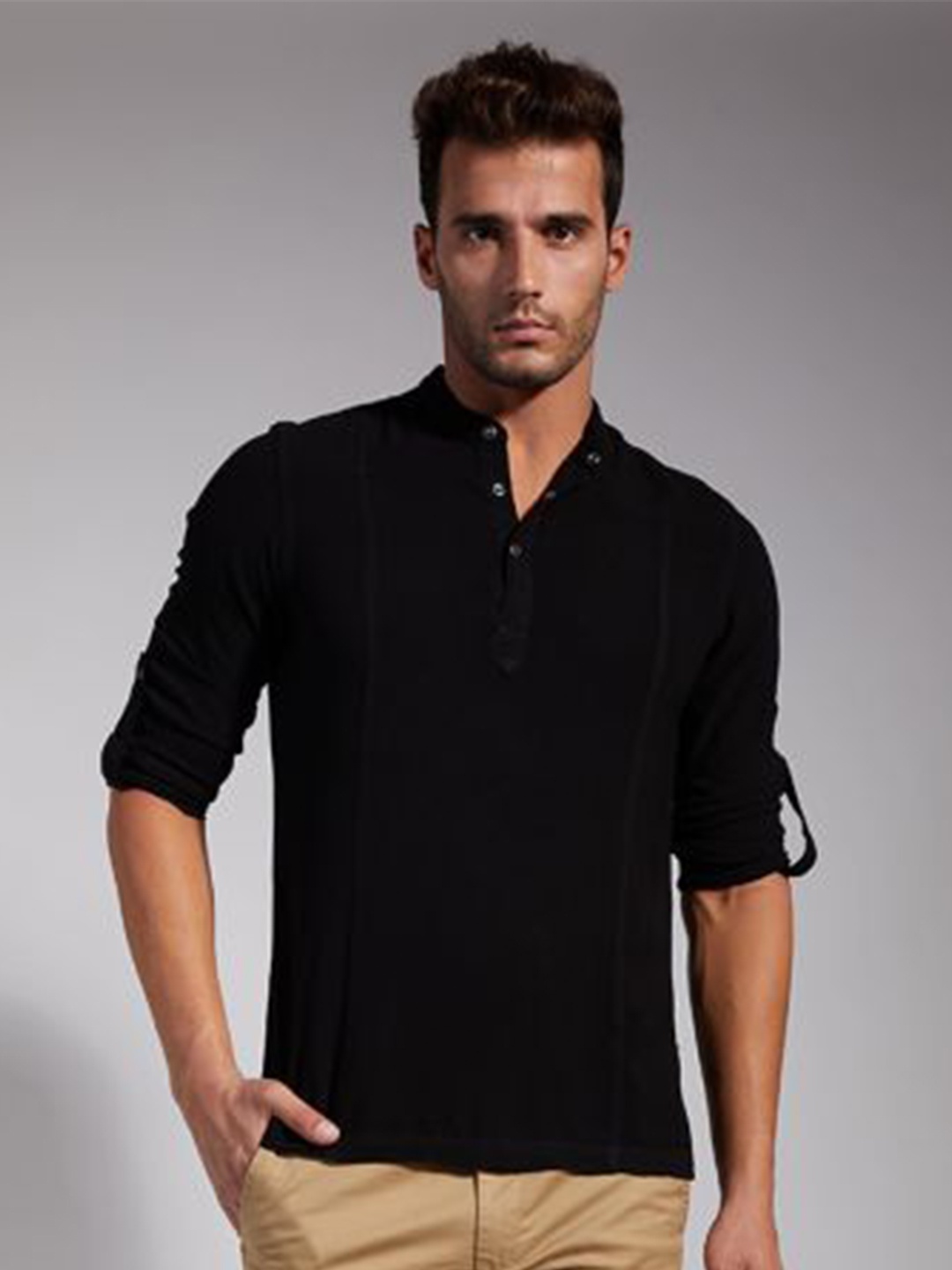 

IDENTITI Men Black Slim Fit Casual Shirt