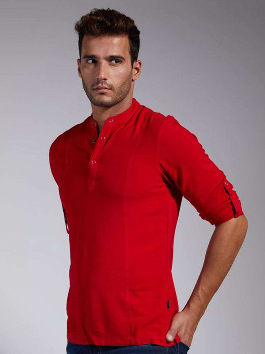 

IDENTITI Men Red Slim Fit Casual Shirt