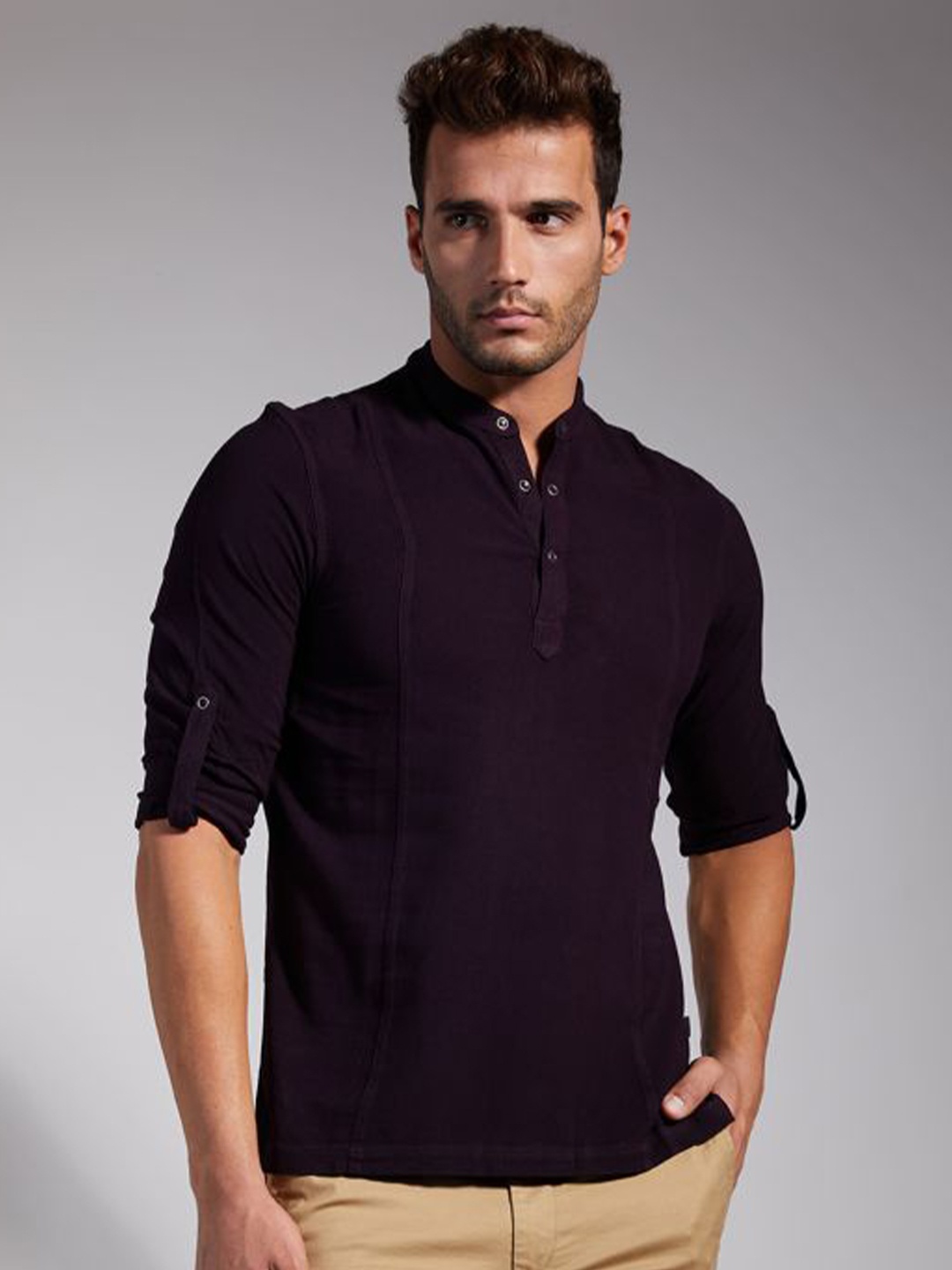 

IDENTITI Men Maroon Slim Fit Casual Shirt