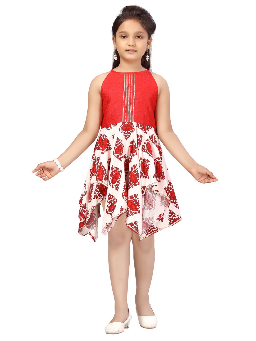 

Aarika Red & White Floral Dress