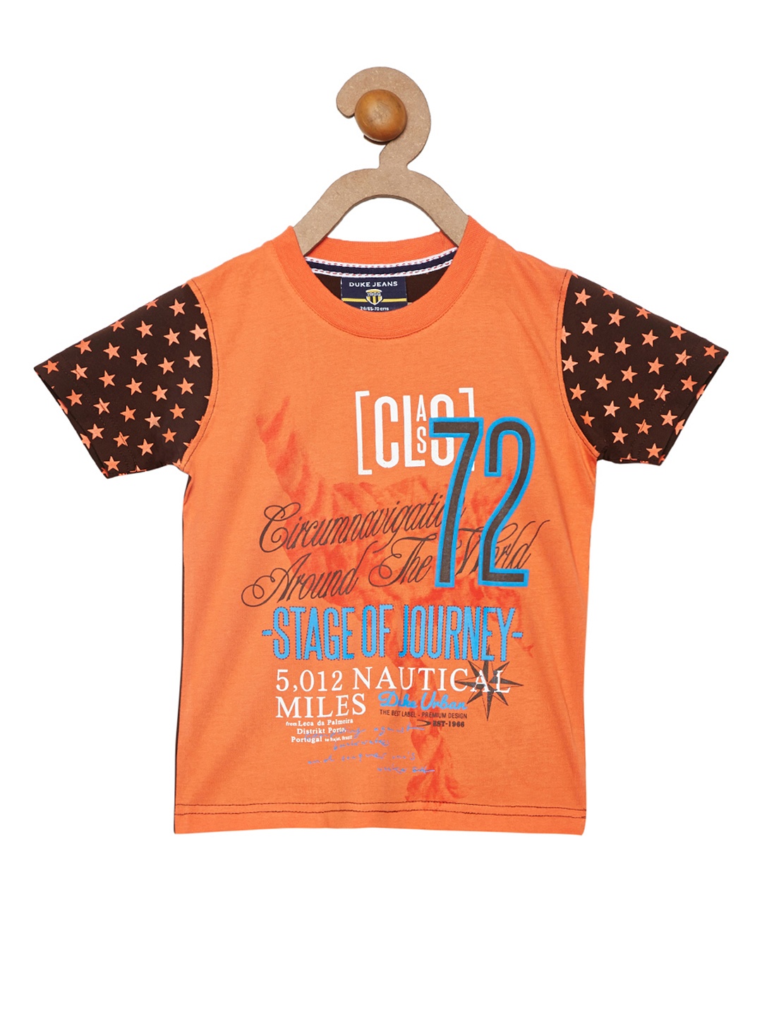 

Duke Boys Orange Printed Round Neck T-shirt