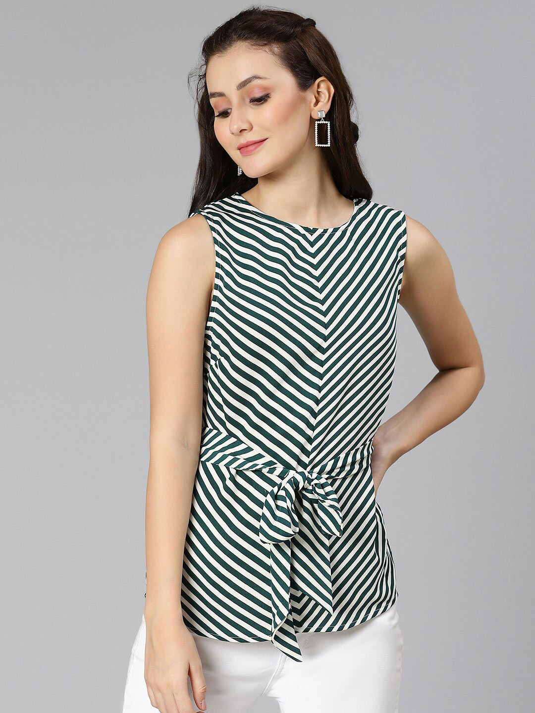 

Oxolloxo Green & White Striped Top