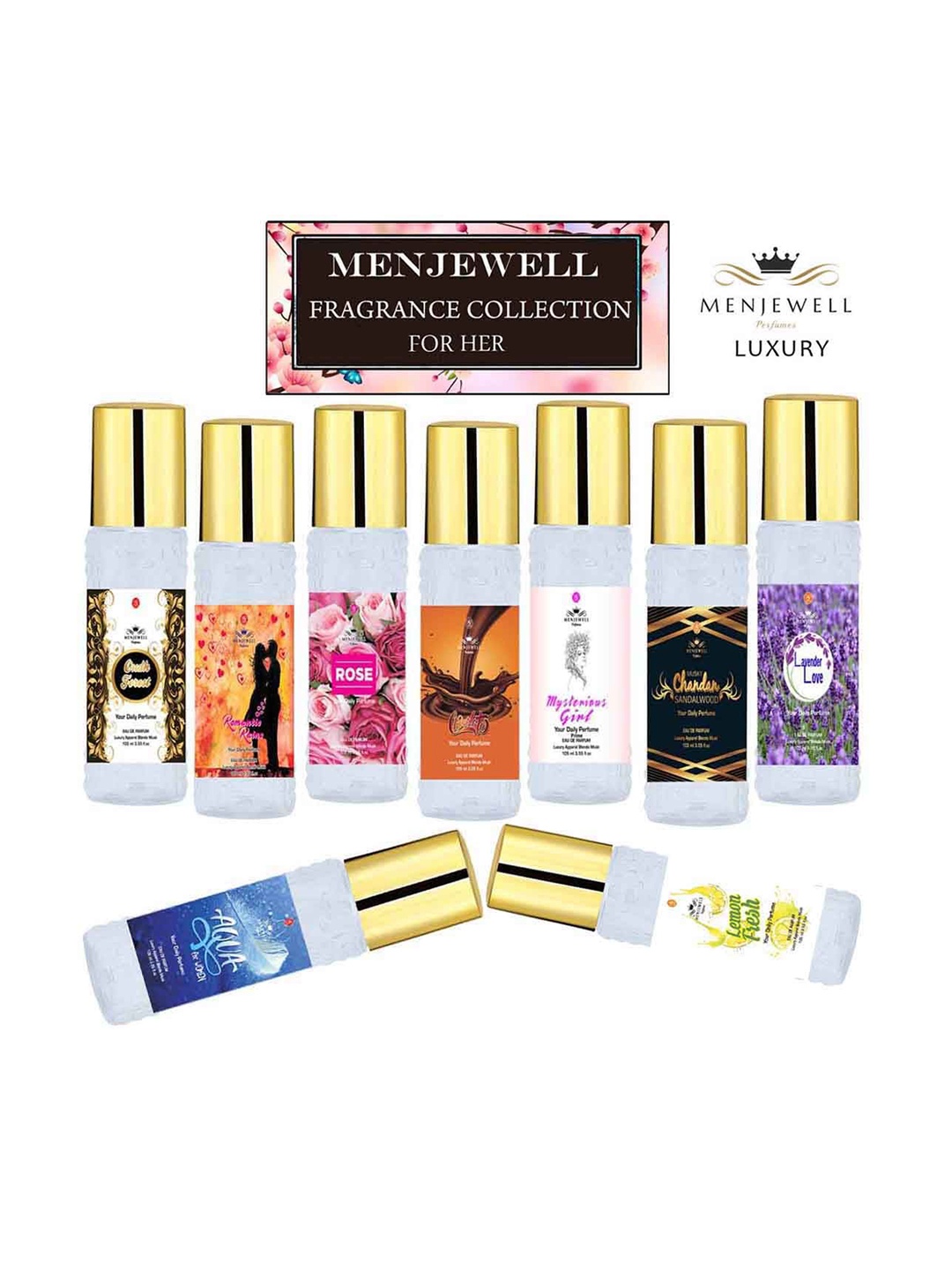 

Menjewell Women Set Of 9 Eau De Parfum 105 ml Each, Na