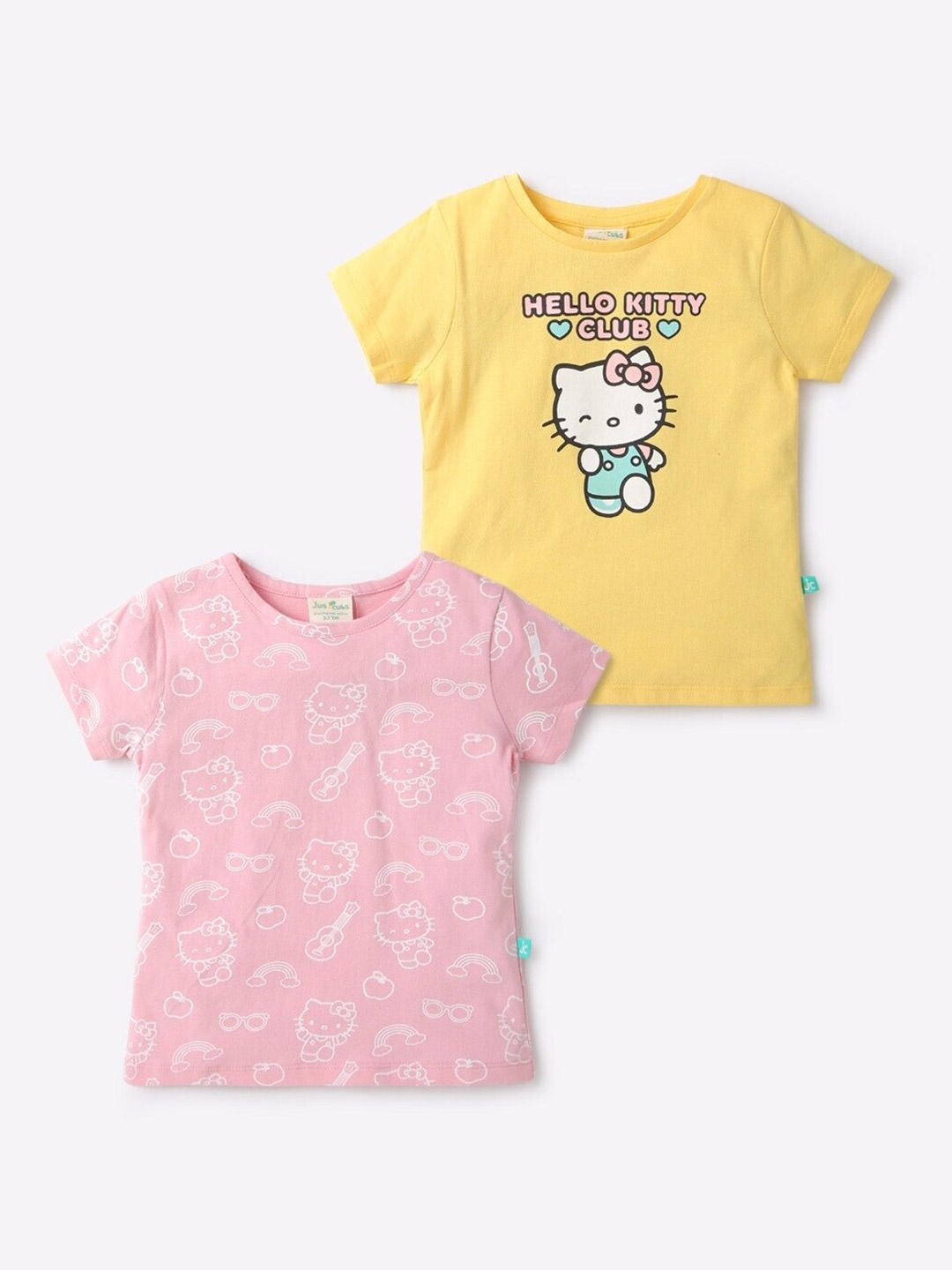 

JusCubs Girls Multicoloured 2 Hello Kitty Printed T-shirt, Multi