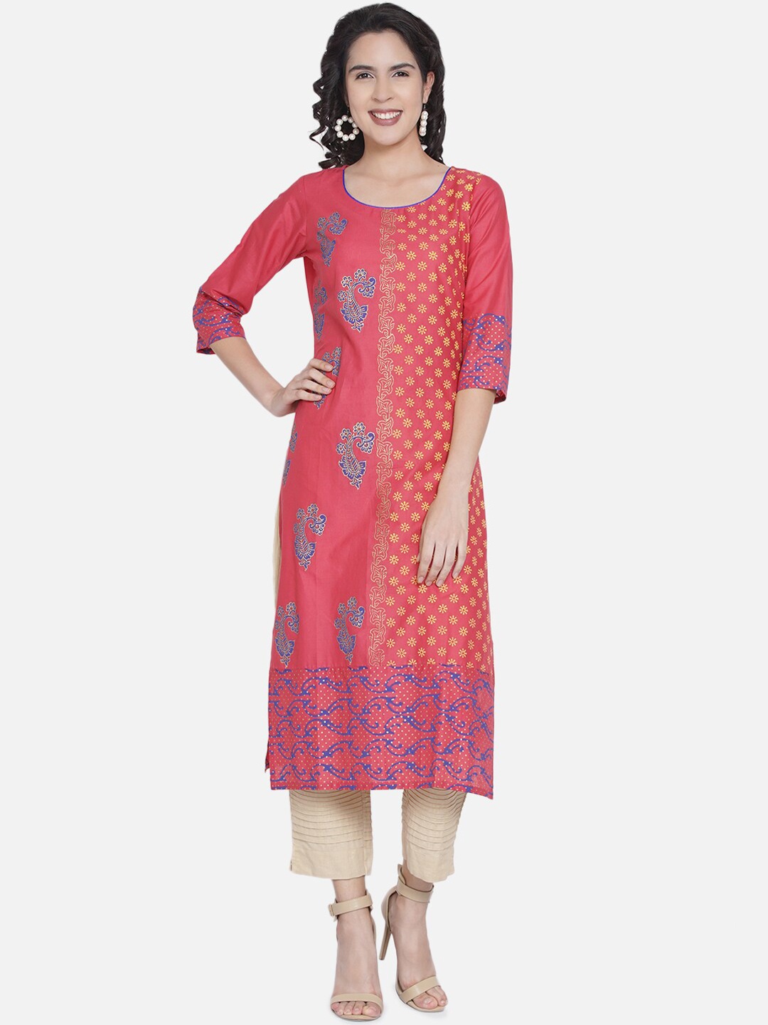 

RIYA Women Rose Ethnic Motifs Printed Kurta