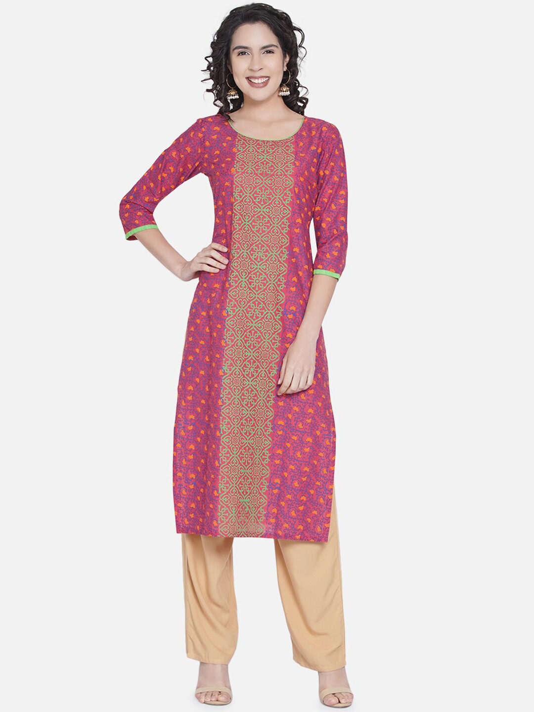 

RIYA Women Rose Ethnic Motifs Printed Kurta