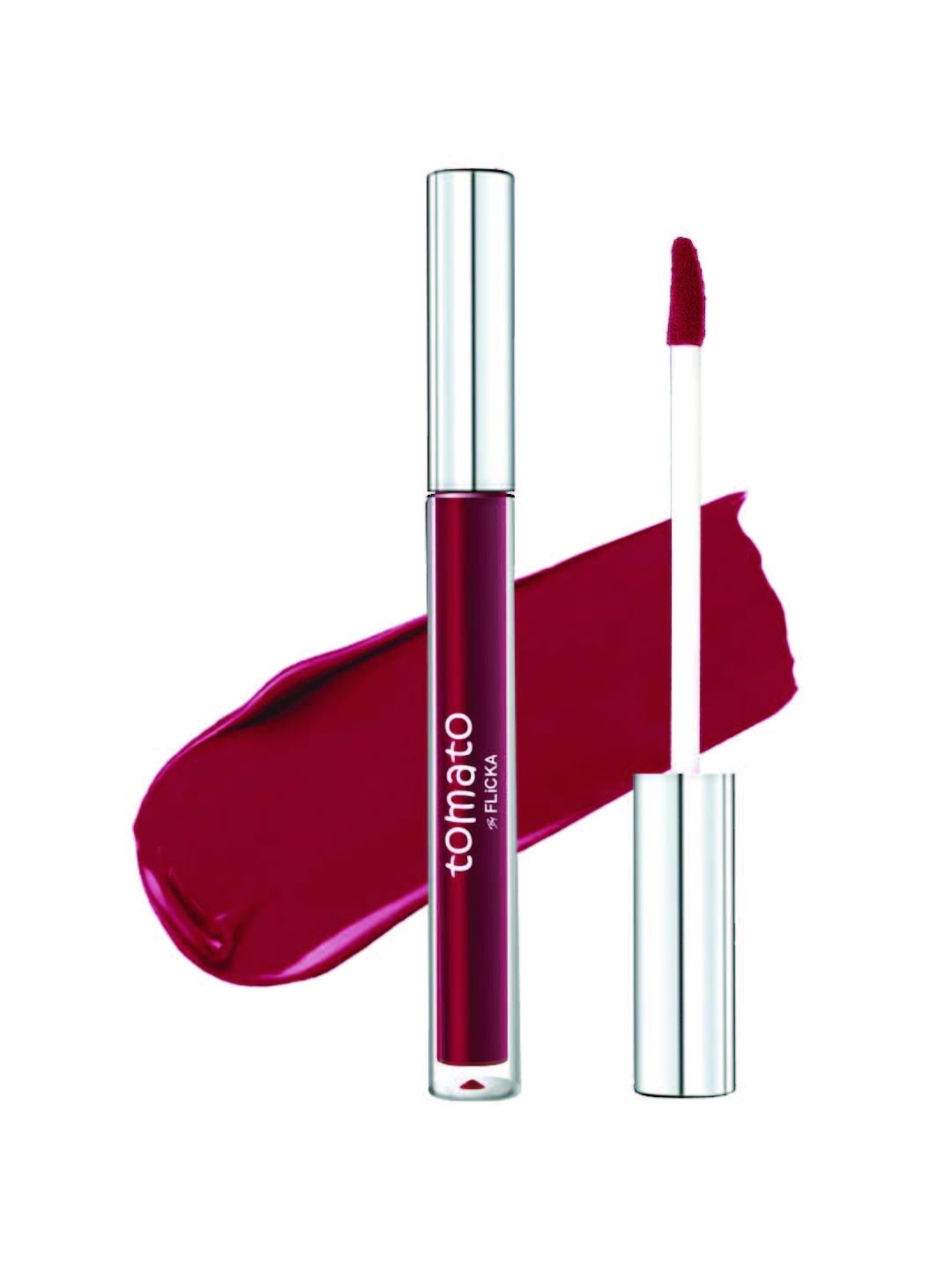 

FLiCKA Tomato Creamy Matte Liquid Lipstick - 2ml, Maroon