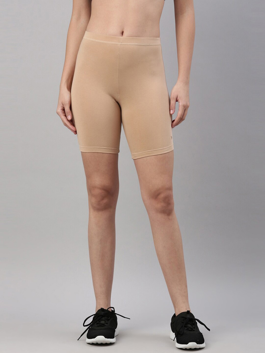 

TWIN BIRDS Women Beige Sports Shorts