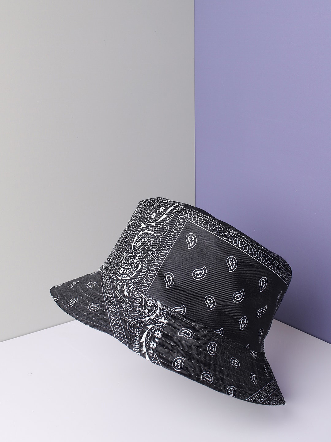 

HAUTE SAUCE by Campus Sutra Women Black & White Printed Vintage Bucket Hat
