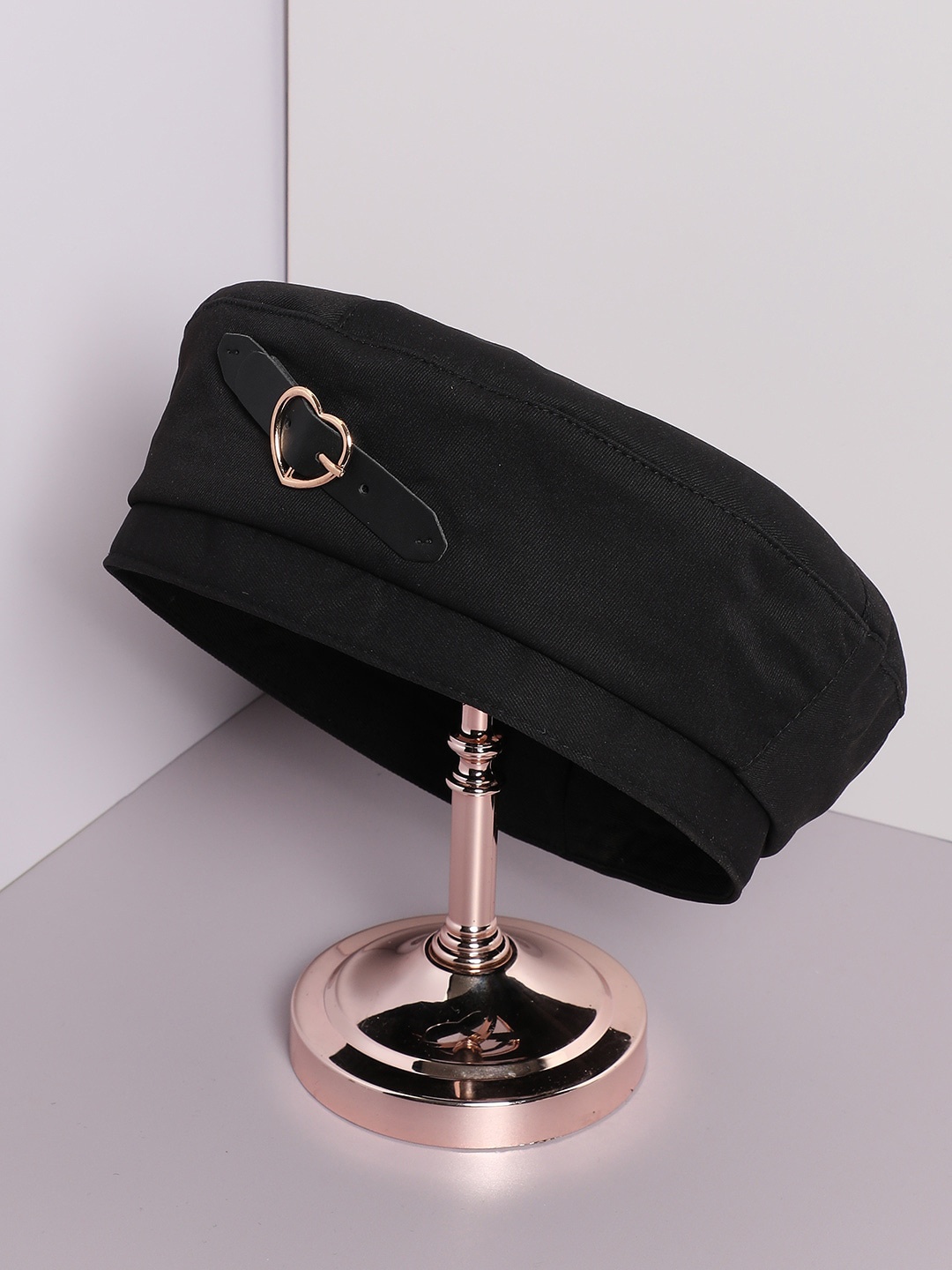 

HAUTE SAUCE by Campus Sutra Women Black Solid Beret Hat